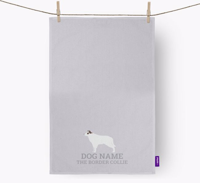 Personalised '{dogsName} The {breedFullName}' Tea Towel